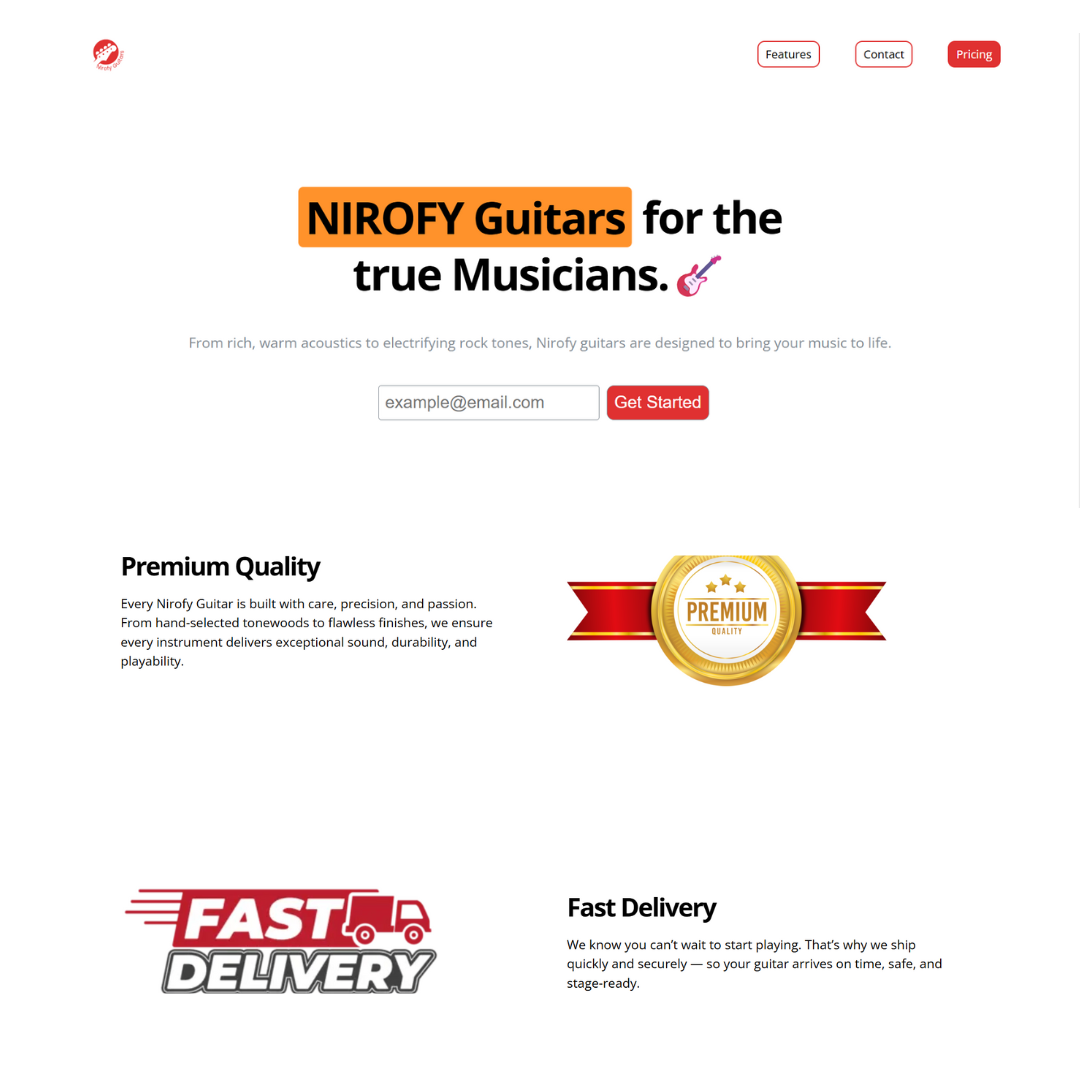 Product Landing Page